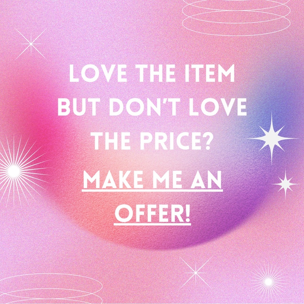 Love the item but don’t love the price? Make me a reasonable offer!😊 🫶